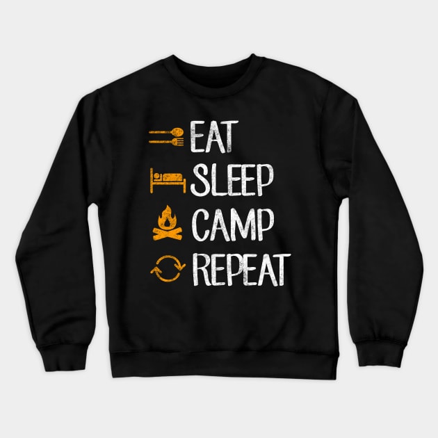 Eat sleep camp repeat Crewneck Sweatshirt by captainmood